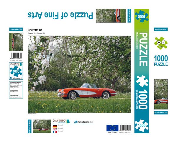 Produktbild: CALVENDO Puzzle Corvette C1 | 1000 Teile Lege-Gr&ouml;&szlig;e 64x48cm Foto-Puzzle f&uuml;r gl&uuml;ckliche Stunden