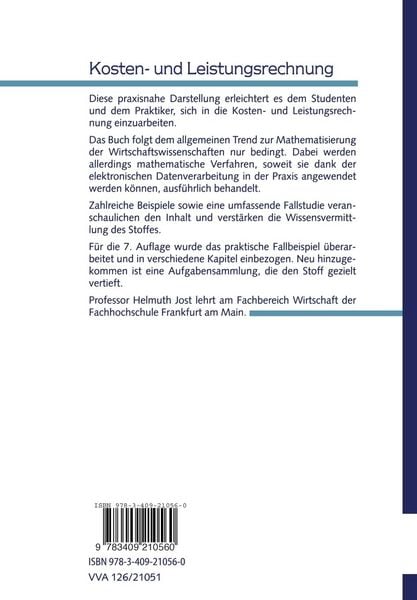 Produktbild: Kosten- und Leistungsrechnung