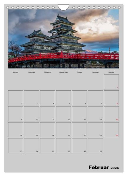 Produktbild: Wundervolles Japan (Wandkalender 2026 DIN A4 hoch), CALVENDO Monatskalender