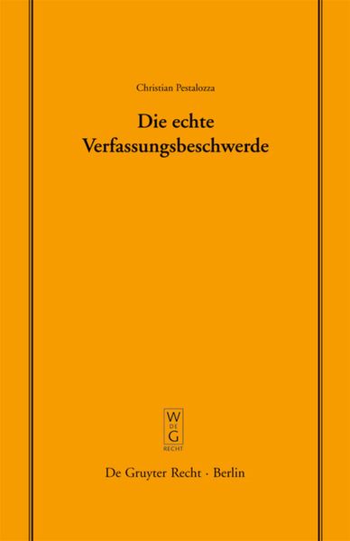 Produktbild: Die echte Verfassungsbeschwerde