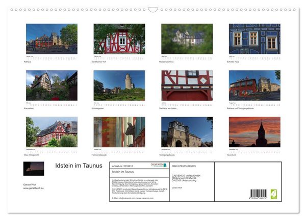 Produktbild: Idstein im Taunus (Wandkalender 2026 DIN A2 quer), CALVENDO Monatskalender