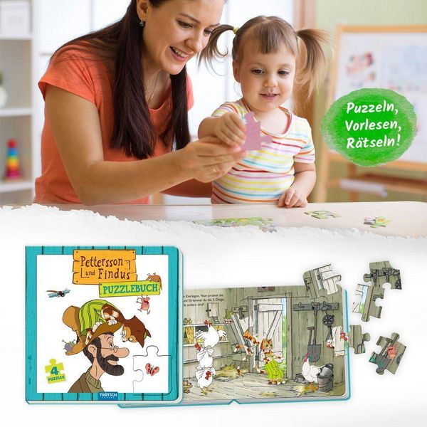 Produktbild: Tr&ouml;tsch Pettersson und Findus Pappenbuch Puzzlebuch
