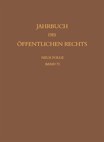 Produktbild: Jahrbuch des &ouml;ffentlichen Rechts der Gegenwart. Neue Folge