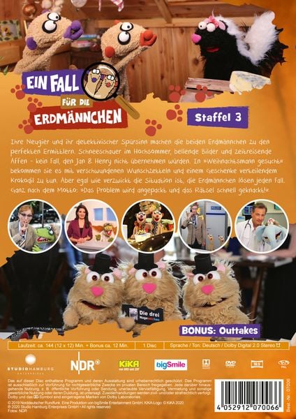 Produktbild: Ein Fall f&uuml;r die Erdm&auml;nnchen - Staffel 3