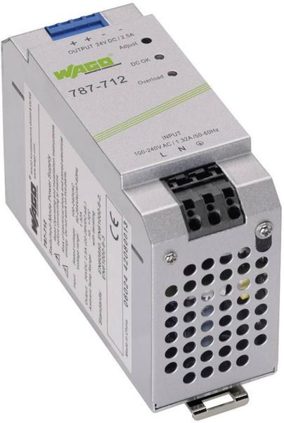 WAGO EPSITRON® ECO POWER 787-712 Hutschienen-Netzteil (DIN-Rail) 24 V/DC 2.5 A 60 W Anzahl Ausgänge:1 x Inhalt 1 St.