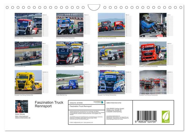 Produktbild: Faszination Truck Rennsport (Wandkalender 2026 DIN A4 quer), CALVENDO Monatskalender