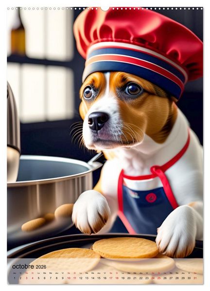 Produktbild: Chiens styl&eacute;s (Calendrier mural 2026 DIN A2 horizontal), CALVENDO calendrier mensuel