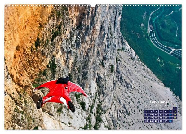Produktbild: Base Jumping Adrenalin- Kick (hochwertiger Premium Wandkalender 2026 DIN A2 quer), Kunstdruck in Hochglanz