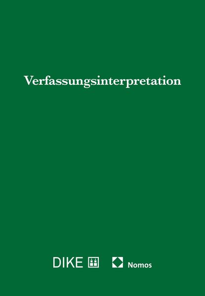 Produktbild: Verfassungsinterpretation