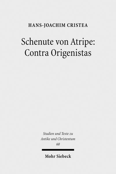 Produktbild: Schenute von Atripe: Contra Origenistas