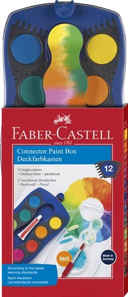 Produktbild: Faber-Castell Farbkasten Connector 12 Farben blau