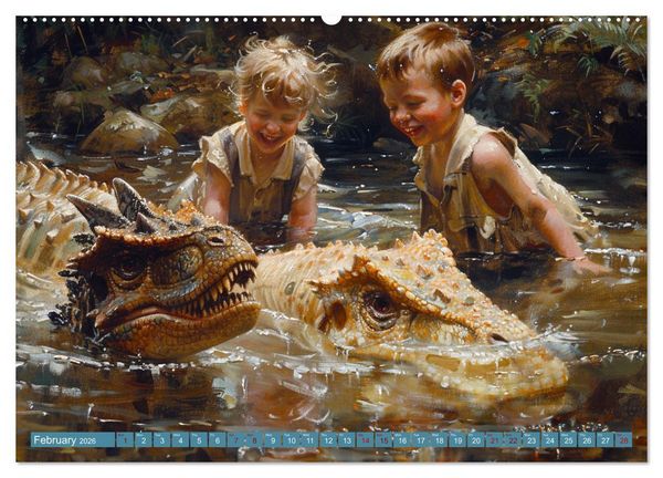 Produktbild: Dinosaur Legends (Wall Calendar 2026 DIN A2 landscape), CALVENDO 12 Month Wall Calendar