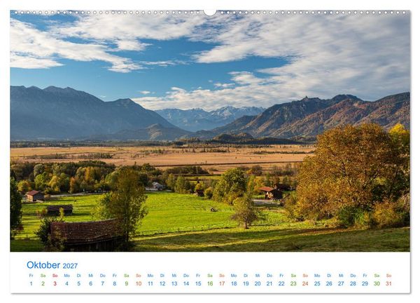 Produktbild: Im blauen Land am Alpenrand (Wandkalender 2027 DIN A2 quer), CALVENDO Monatskalender