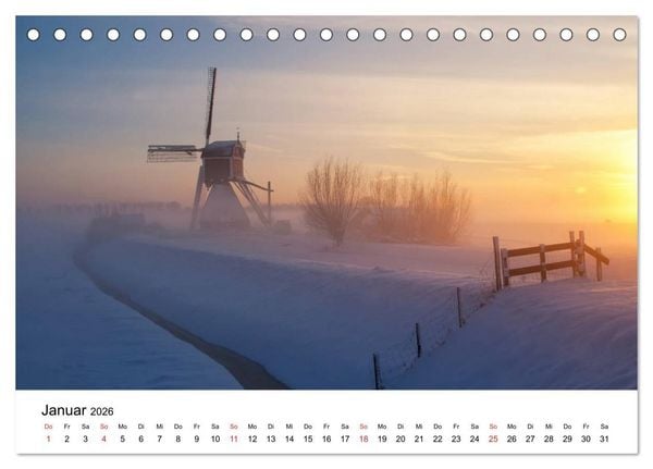 Produktbild: DIE SCH&Ouml;NSTEN WINDM&Uuml;HLEN IN HOLLAND 2026 (Tischkalender 2026 DIN A5 quer), CALVENDO Monatskalender