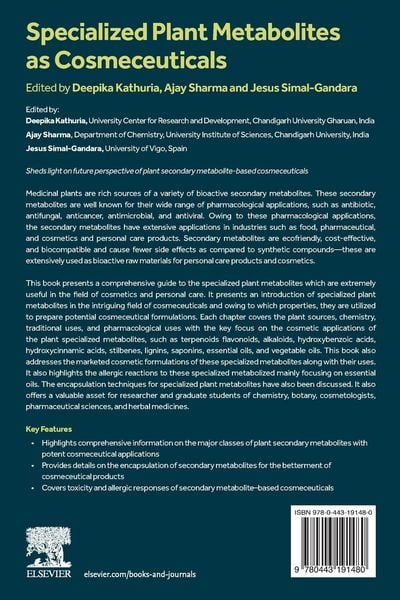 Produktbild: Specialized Plant Metabolites as Cosmeceuticals