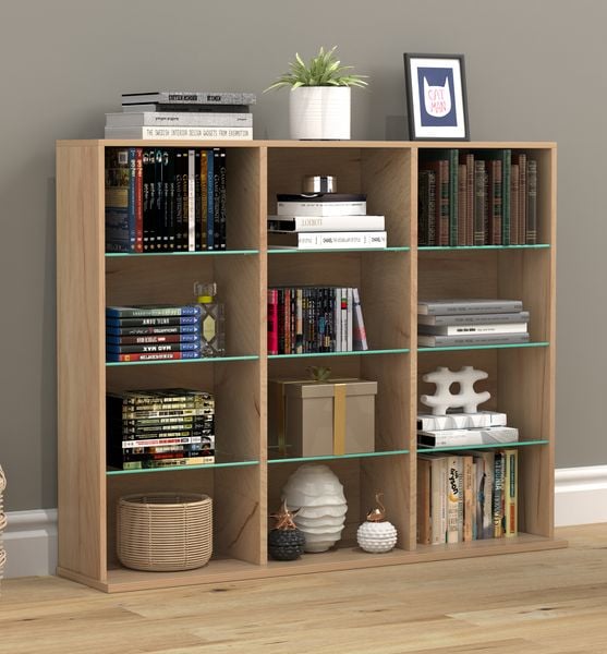 Produktbild: Holz CD DVD Standregal Bücherregal Regal Zilas L