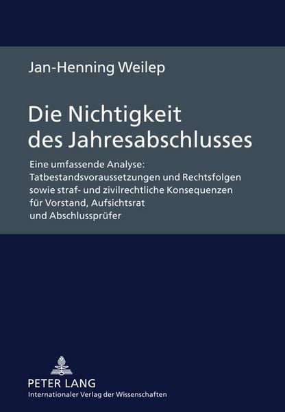 Produktbild: Die Nichtigkeit des Jahresabschlusses