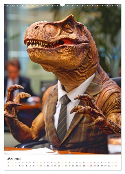 Produktbild: Tyrannosaurus Rex - Kleine Arme, gro&szlig;e Abenteuer (Wandkalender 2026 DIN A2 hoch), CALVENDO Monatskalender