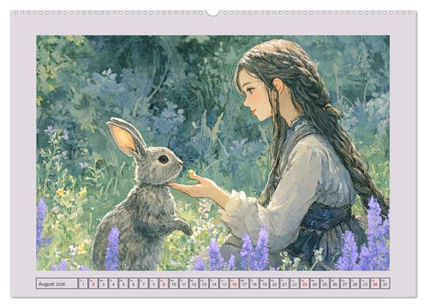 Produktbild: Traumwelten. Mangas mit magischen Begegnungen (hochwertiger Premium Wandkalender 2026 DIN A2 quer), Kunstdruck in Hochglanz