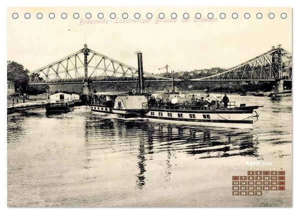 Produktbild: Souvenirs aus Dresden &ndash; Die Stadt auf historischen Karten (Tischkalender 2026 DIN A5 quer), CALVENDO Monatskalender