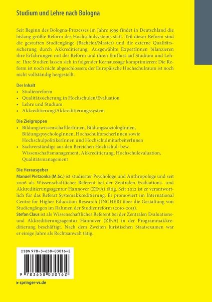 Produktbild: Studium und Lehre nach Bologna