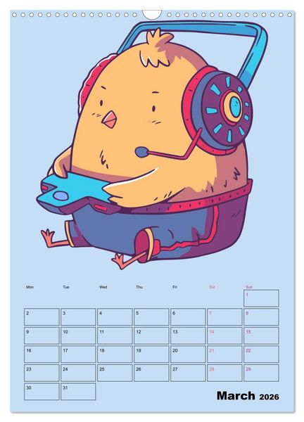 Produktbild: Funny Gamer Animals (Wall Calendar 2026 DIN A3 portrait), CALVENDO 12 Month Wall Calendar