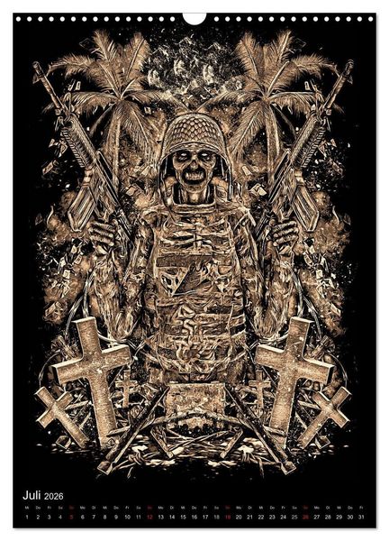 Produktbild: BLOODBOY/WAR ILLUSTRATION (Wandkalender 2026 DIN A3 hoch), CALVENDO Monatskalender