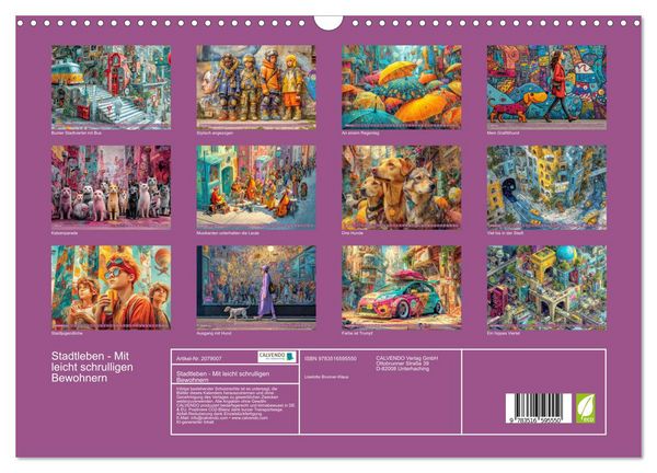 Produktbild: Stadtleben - Mit leicht schrulligen Bewohnern (Wandkalender 2026 DIN A3 quer), CALVENDO Monatskalender