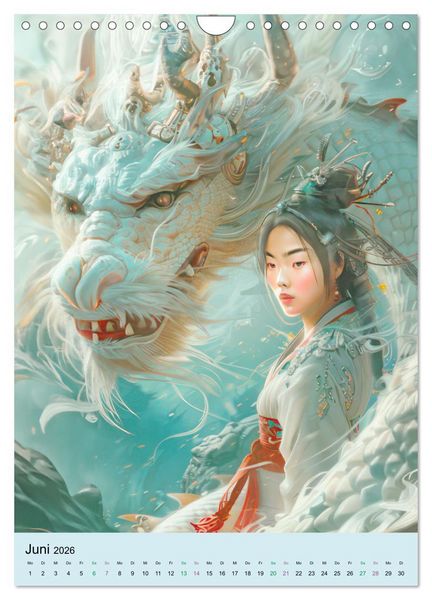 Produktbild: Mein zauberhafter Drache &ndash; KI-Illustrationen (Wandkalender 2026 DIN A4 hoch), CALVENDO Monatskalender