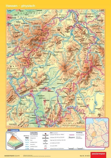 Hessen, Posterkarte, Zubehör von , Westermann Schulbuchverlag, 978-3-14-303033-2