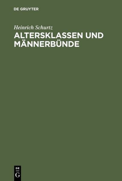 Produktbild: Altersklassen und M&auml;nnerb&uuml;nde