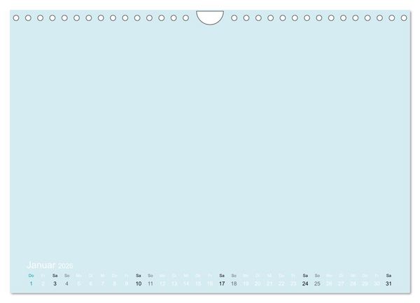 Produktbild: Bastelkalender - hell Blau (Wandkalender 2026 DIN A4 quer), CALVENDO Monatskalender