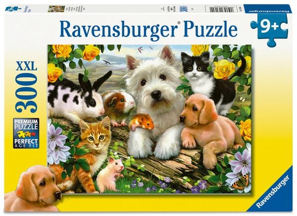 Produktbild: Kinderpuzzle 300 XXL Teile - Fr&ouml;hliche Tierfreundschaft