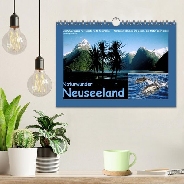 Produktbild: Naturwunder Neuseeland - in Bild und Text (Wandkalender 2026 DIN A4 quer), CALVENDO Monatskalender
