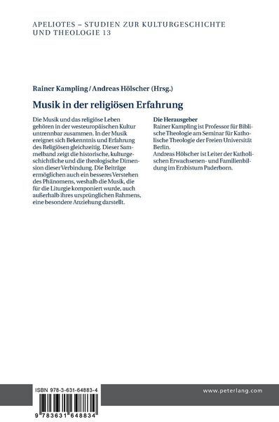 Produktbild: Musik in der religiösen Erfahrung