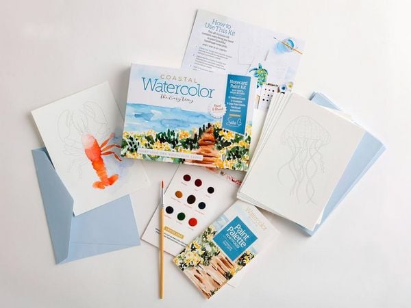 Produktbild: Watercolor the Easy Way Paint-Your-Own Watercolor Cards Coastal