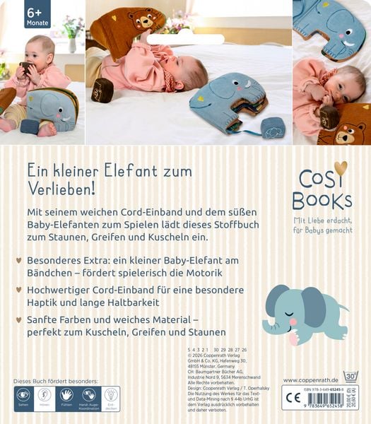 Produktbild: CosyBooks: Babys Spielbuch Kleiner Elefant