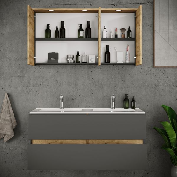 Produktbild: 3 tlg. Badm&ouml;bel-Set mit Waschbecken Cosila-I 111cm