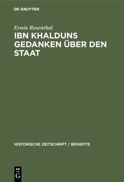 Produktbild: IBN Khalduns Gedanken &uuml;ber den Staat