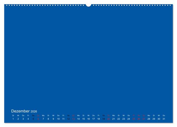 Produktbild: Bastelkalender - Blau (Wandkalender 2026 DIN A2 quer), CALVENDO Monatskalender