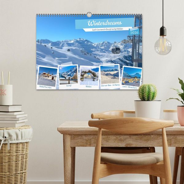Produktbild: Winterdreams - Lech, Leutasch, Gurgl, Ischgl, S&ouml;lden (Wandkalender 2026 DIN A3 quer), CALVENDO Monatskalender