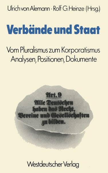 Produktbild: Verb&auml;nde und Staat