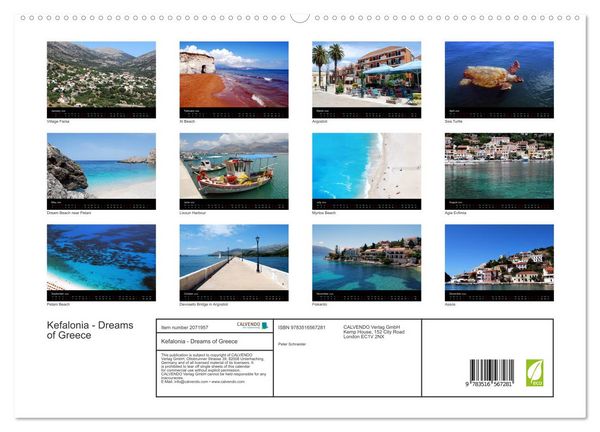 Produktbild: Kefalonia - Dreams of Greece (High Quality Premium Wall Calendar 2026 DIN A2 landscape),CALVENDO 12 Month Wall Calendar