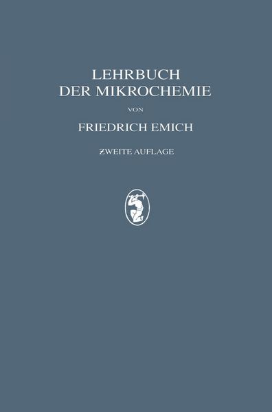 Produktbild: Lehrbuch der Mikrochemie