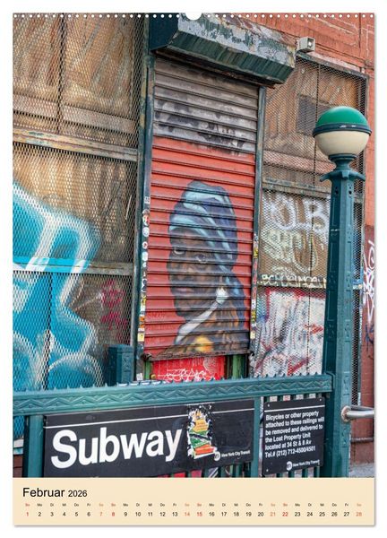 Produktbild: Walls of New York &ndash; Street Art in Farbe (hochwertiger Premium Wandkalender 2026 DIN A2 hoch), Kunstdruck in Hochglanz