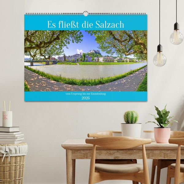 Produktbild: Es flie&szlig;t die Salzach (Wandkalender 2026 DIN A2 quer), CALVENDO Monatskalender