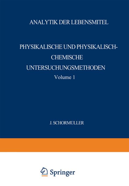 Produktbild: Analytik der Lebensmittel