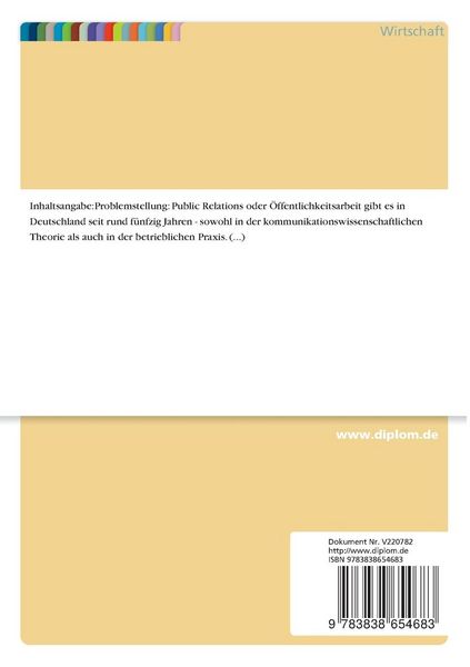 Produktbild: Public Relations f&uuml;r Handelsunternehmen