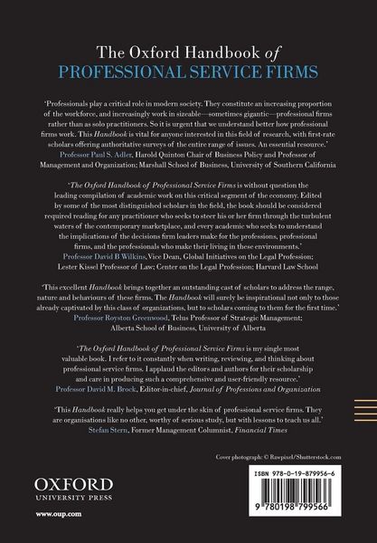 Produktbild: The Oxford Handbook of Professional Service Firms