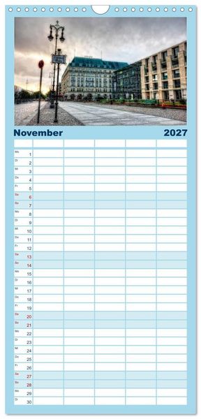 Produktbild: Familienplaner 2027 - Berlin mit 5 Spalten (Wandkalender, 21 x 45 cm) CALVENDO